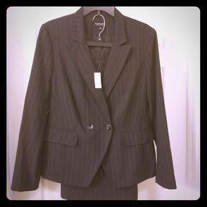 Charcoal pinstriped Jacket & skirt suit